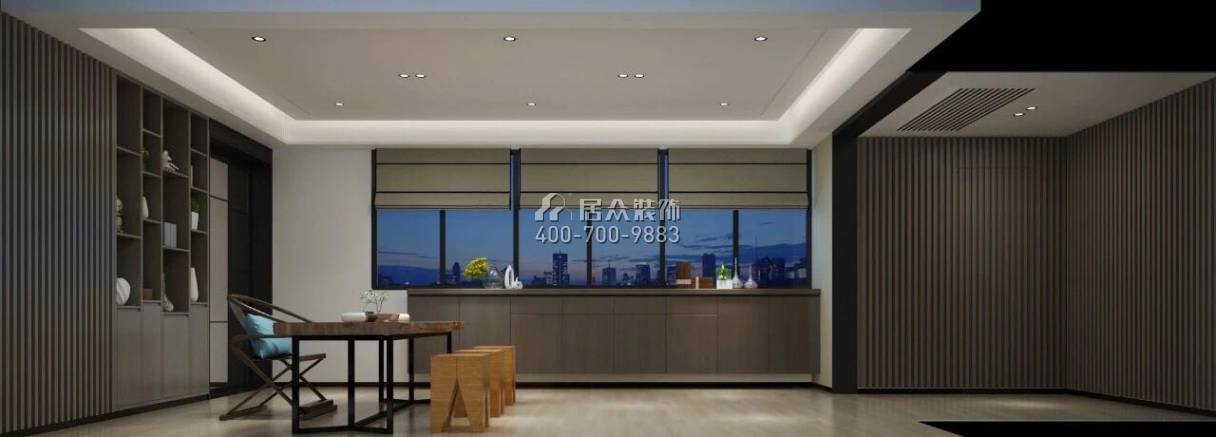 松茂御龙湾雅苑二期180平方米现代简约风格平层户型茶室装修效果图