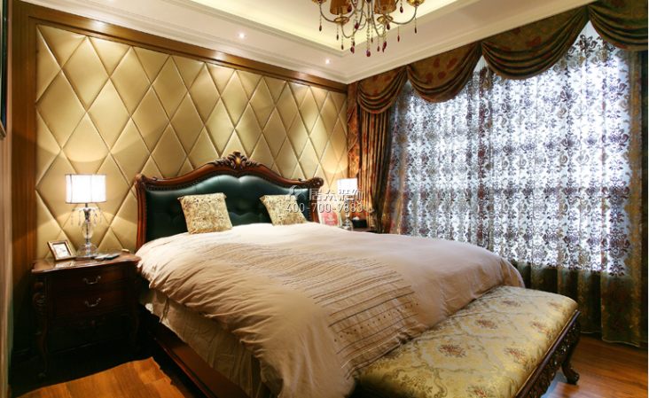 翡翠城140平方米新古典风格平层户型卧室装修效果图
