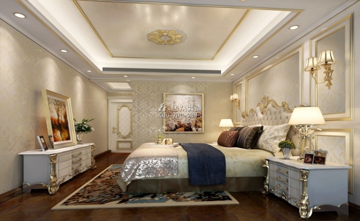 中粮锦云花园143平方米欧式风格平层户型卧室装修效果图