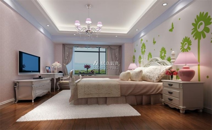 鼎峰尚境295平方米新古典风格平层户型卧室装修效果图
