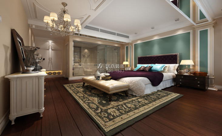 大唐盛世100平方米欧式风格平层户型卧室装修效果图