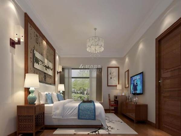 210平方米现代简约风格平层户型卧室装修效果图