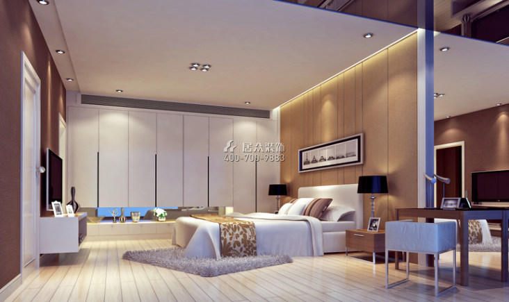 凱旋國際188平方米現代簡約風格復式戶型臥室裝修效果圖