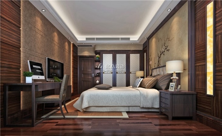 錦繡山河194平方米中式風格平層戶型臥室裝修效果圖