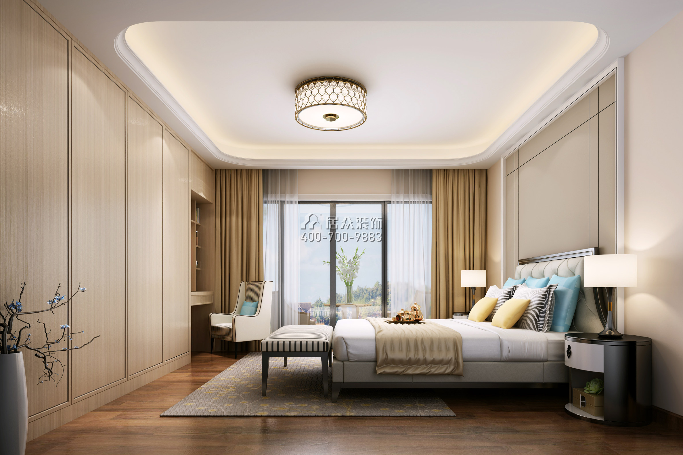 海逸豪庭尚都126平方米現代簡約風格復式戶型臥室裝修效果圖