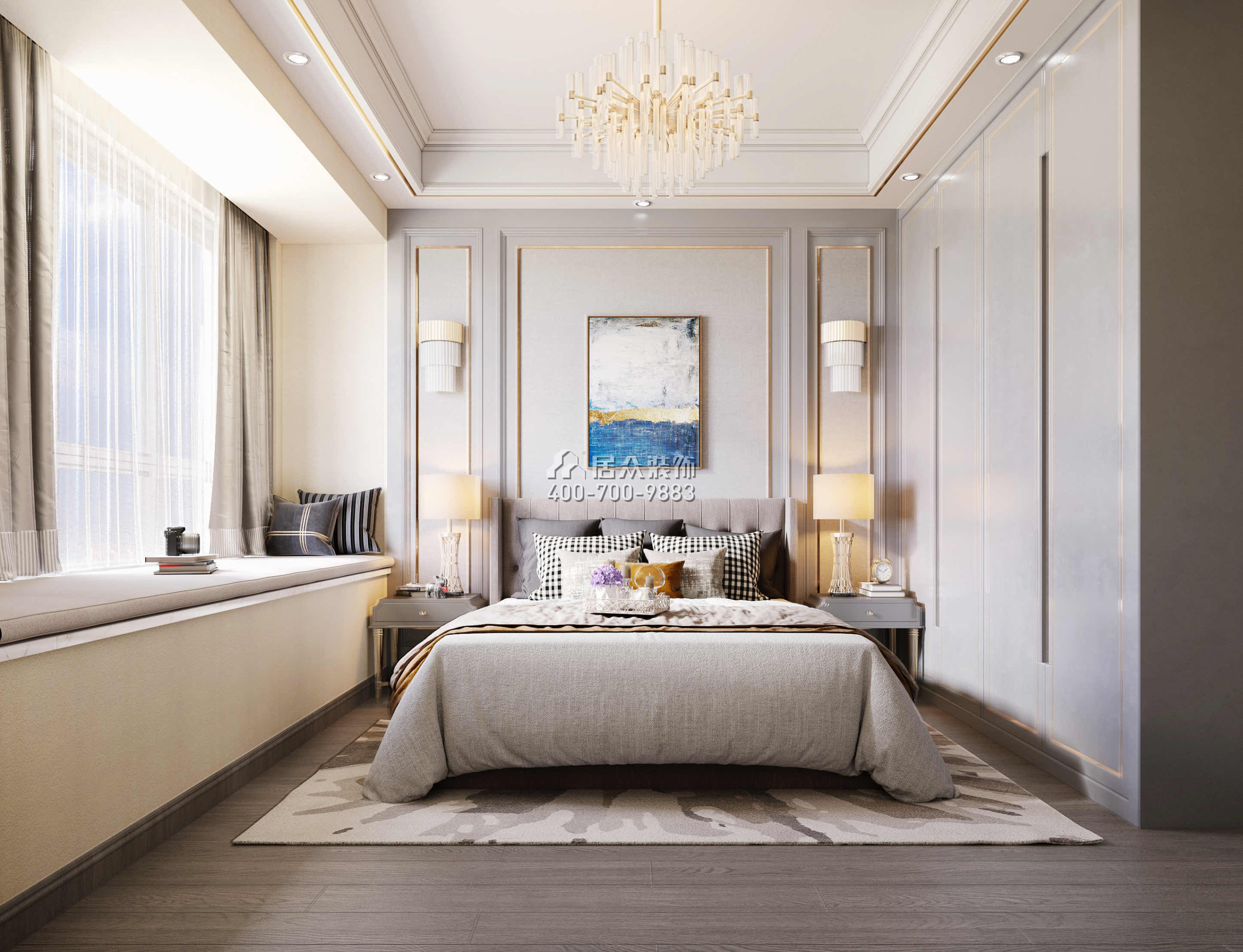 红树别院120平方米欧式风格平层户型卧室装修效果图