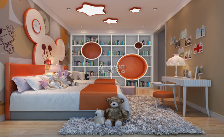 星匯名庭120平方米中式風格平層戶型兒童房裝修效果圖