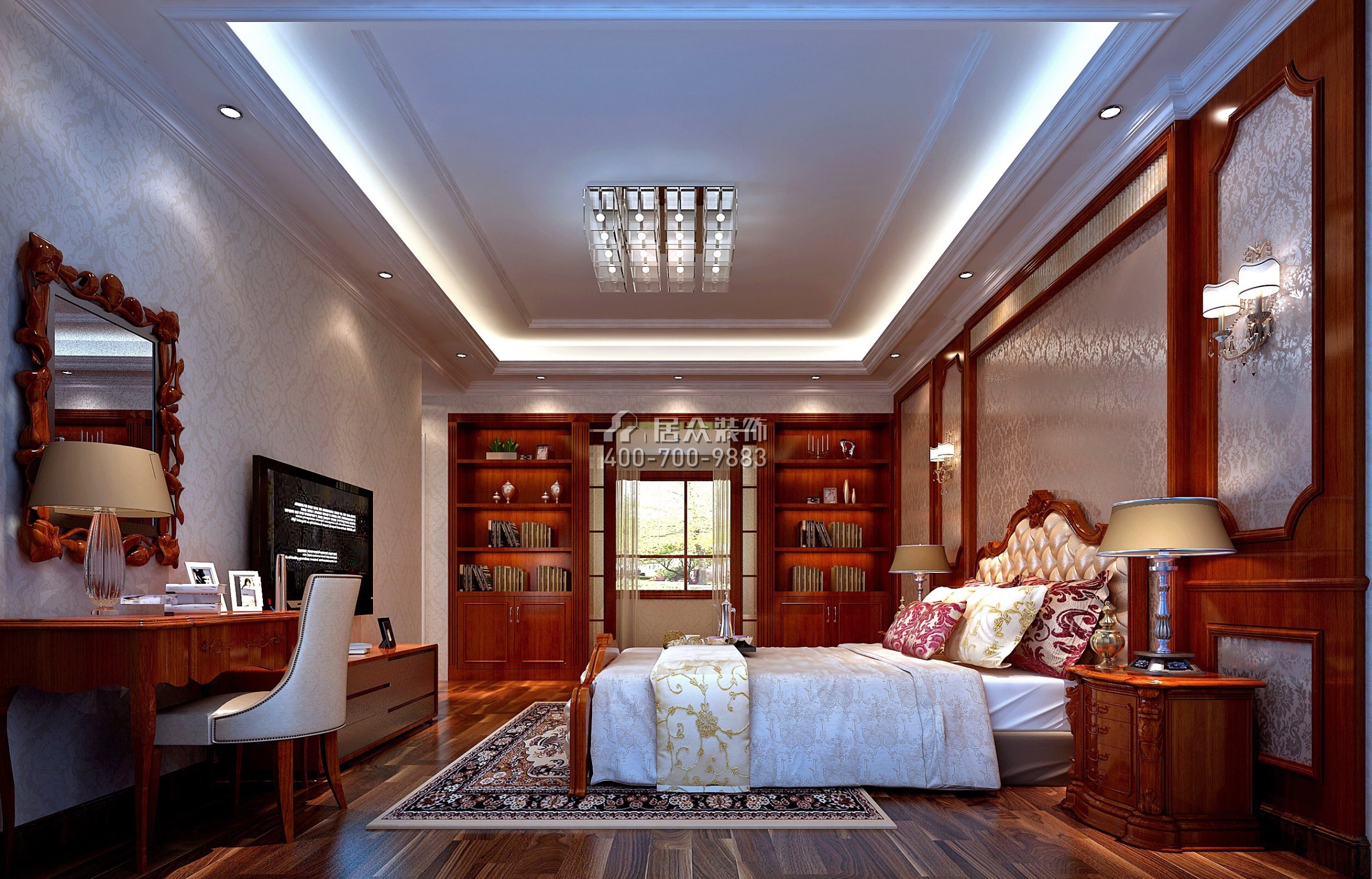 星河丹堤139平方米欧式风格平层户型卧室装修效果图