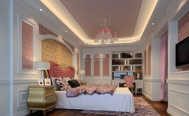 水晶湖郡300平方米欧式风格别墅户型卧室装修效果图