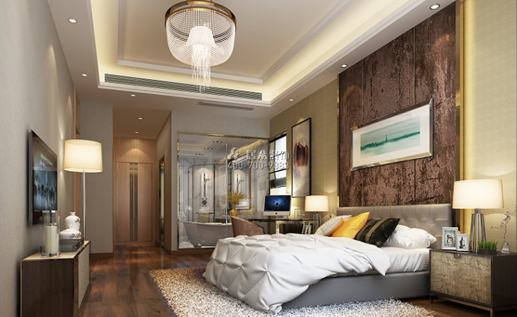 星匯灣300平方米現代簡約風格平層戶型臥室裝修效果圖