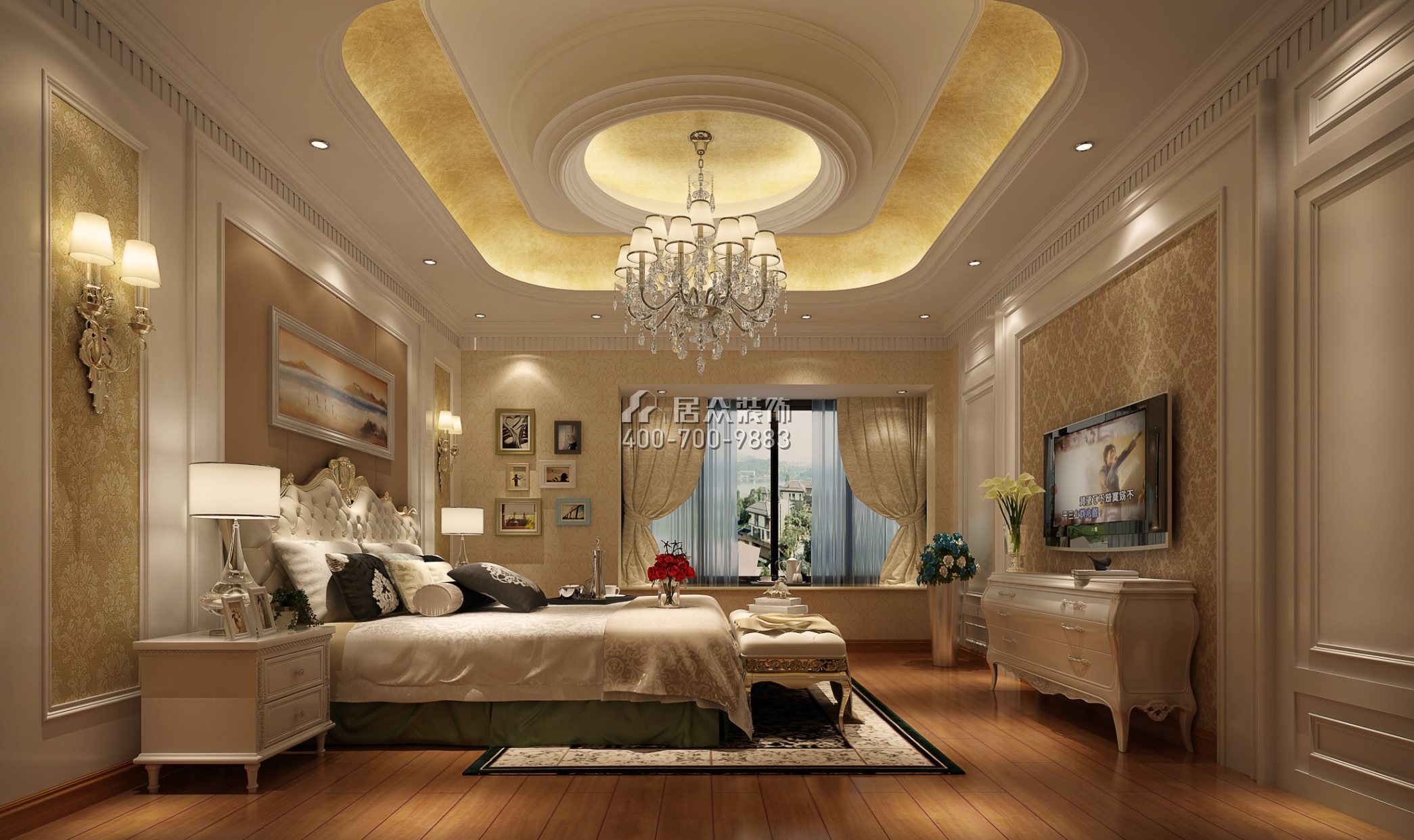 碧桂园387平方米其他风格复式户型卧室装修效果图