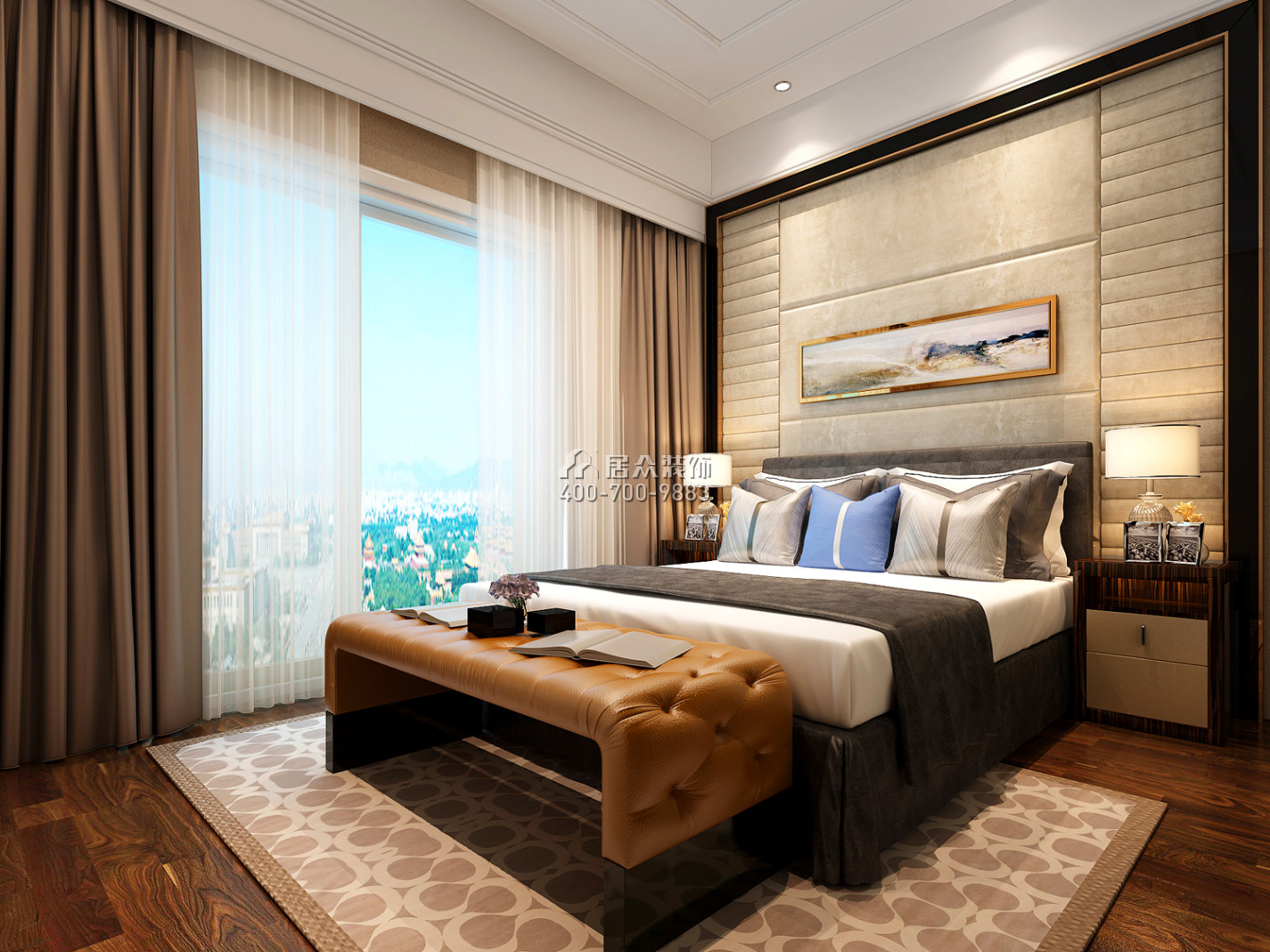 东海国际210平方米其他风格平层户型卧室装修效果图