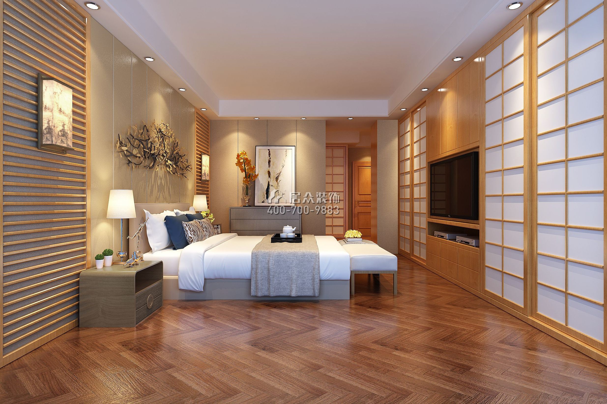 京基滨河时代220平方米其他风格平层户型卧室装修效果图