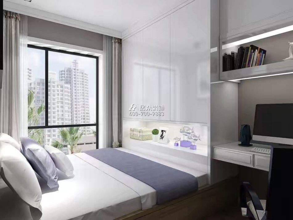 星河丹堤106平方米现代简约风格平层户型卧室装修效果图
