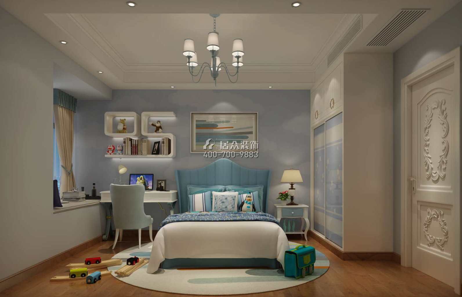 230平方米欧式风格平层户型卧室装修效果图