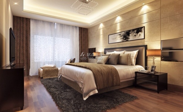 嘉都汇225平方米现代简约风格平层户型卧室装修效果图