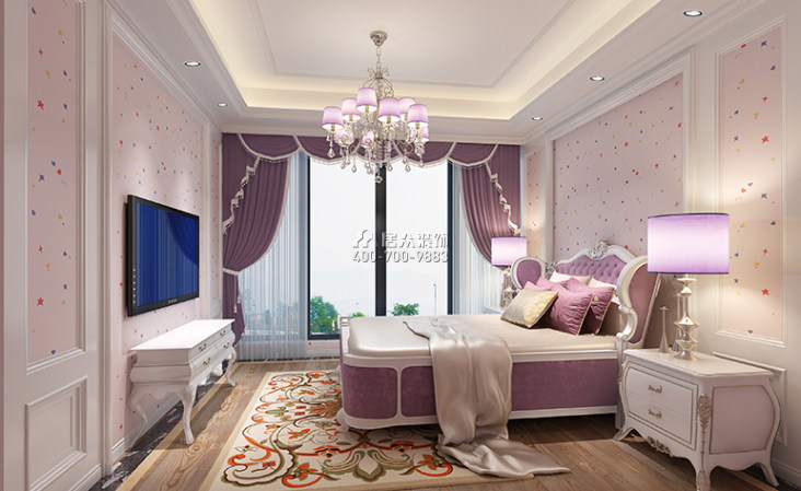 纯水岸300平方米欧式风格平层户型卧室装修效果图