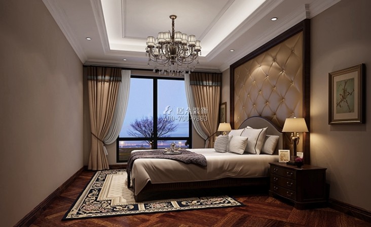 恒隆御园185平方米欧式风格平层户型卧室装修效果图
