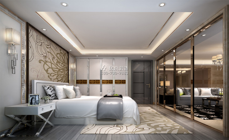 碧桂园500平方米现代简约风格别墅户型卧室装修效果图