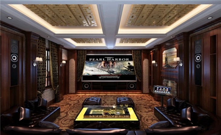 海逸豪庭尚都450平方米欧式风格别墅户型娱乐室装修效果图