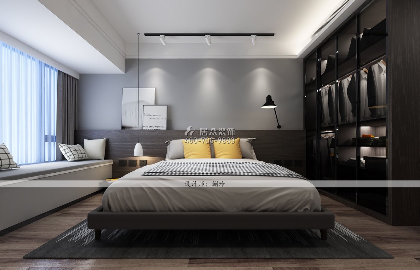 華潤城一期100平方米現代簡約風格平層戶型臥室裝修效果圖