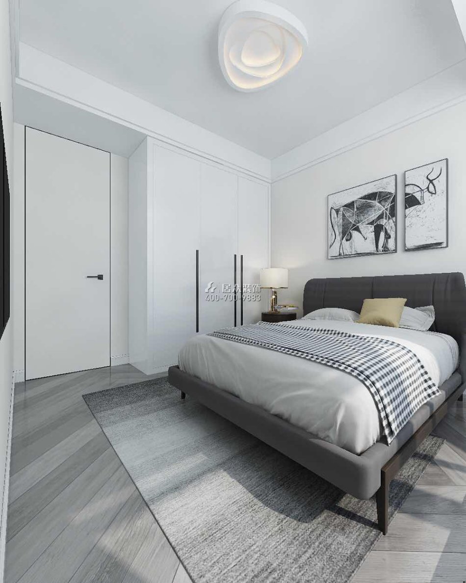 星河明居106平方米現代簡約風格平層戶型臥室裝修效果圖