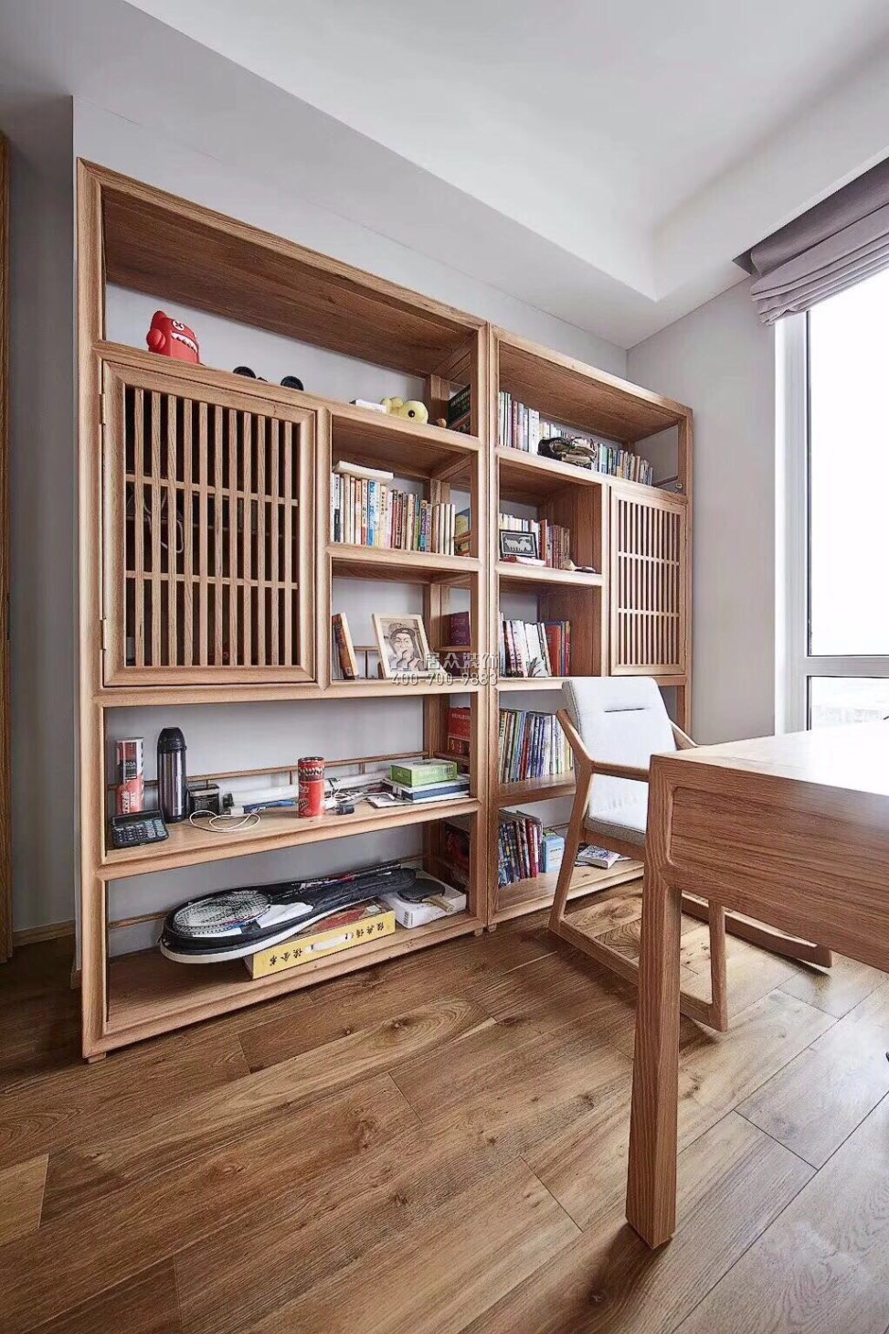 中洲中央公園二期120平方米現代簡約風格平層戶型書房裝修效果圖