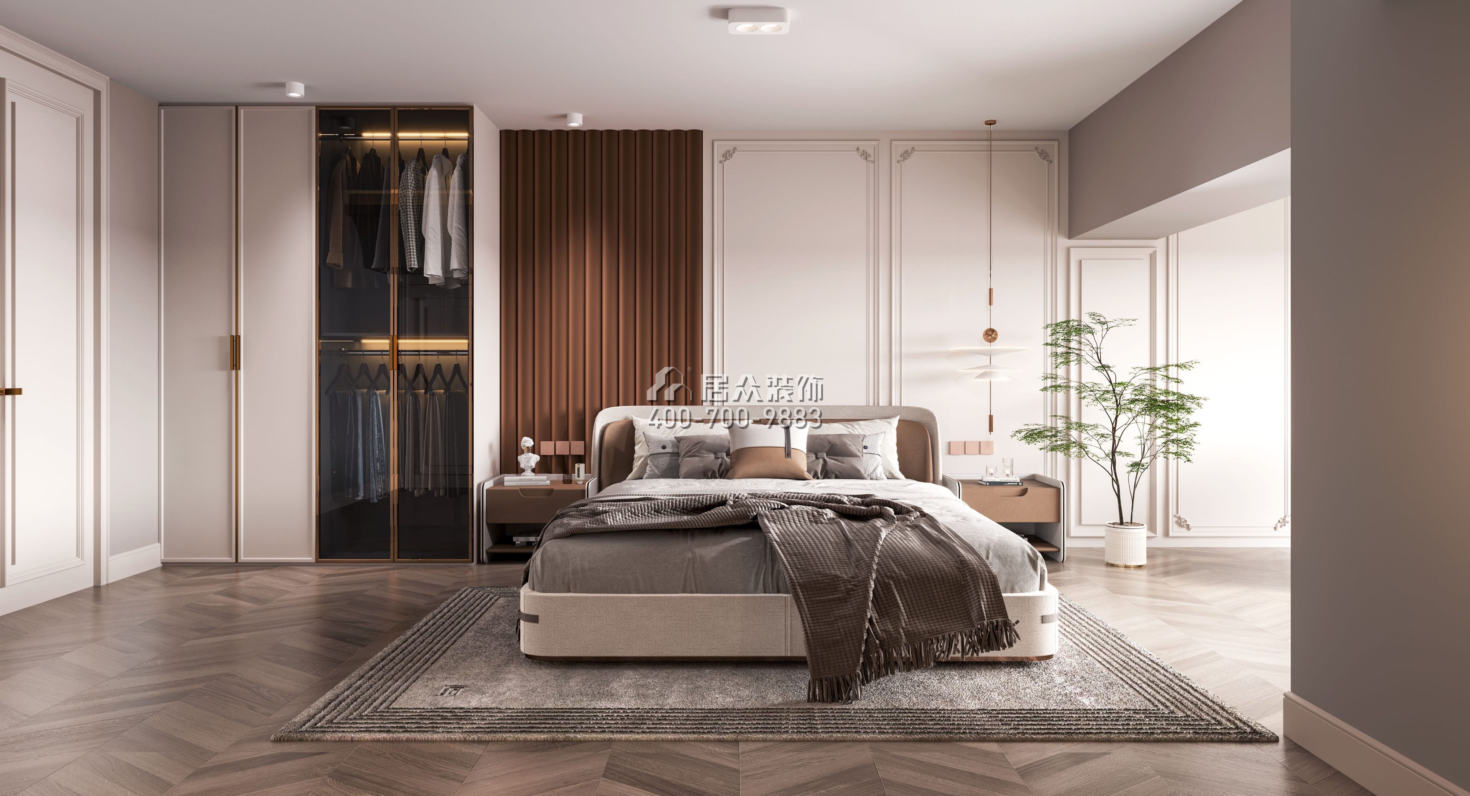 中葡商贸广场200平方米欧式风格复式户型卧室装修效果图