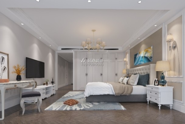 纯水岸十五期253平方米美式风格平层户型卧室装修效果图