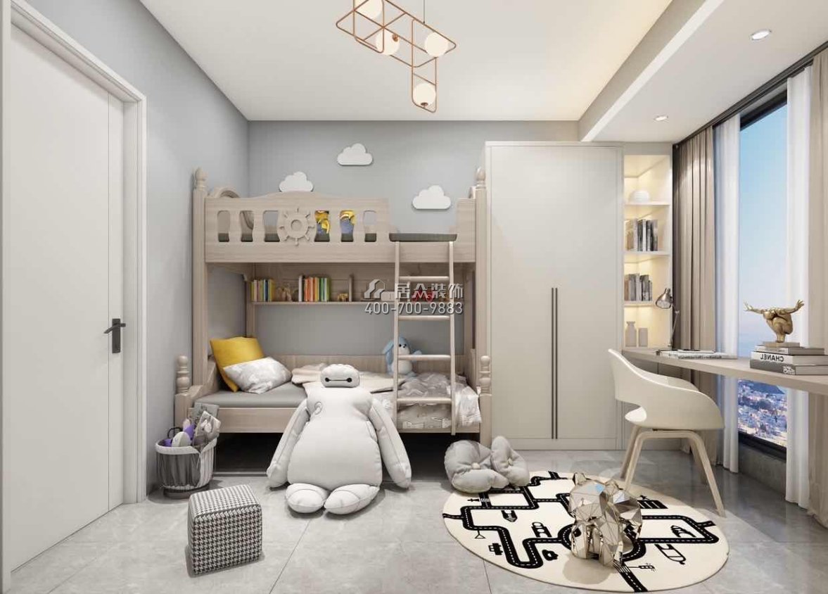 塘朗城130平方米现代简约风格平层户型儿童房装修效果图
