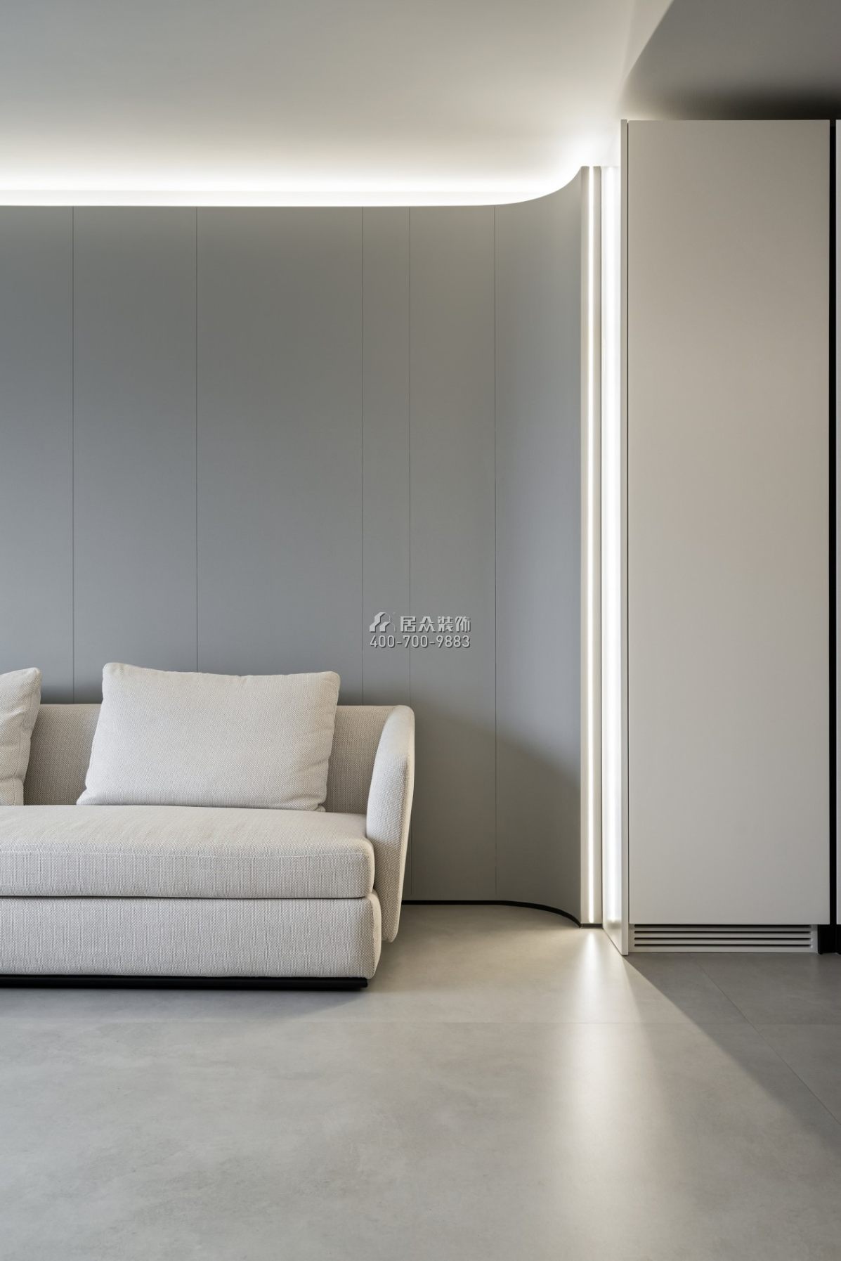 黃埔雅苑一期120平方米現代簡約風格平層戶型客廳裝修效果圖