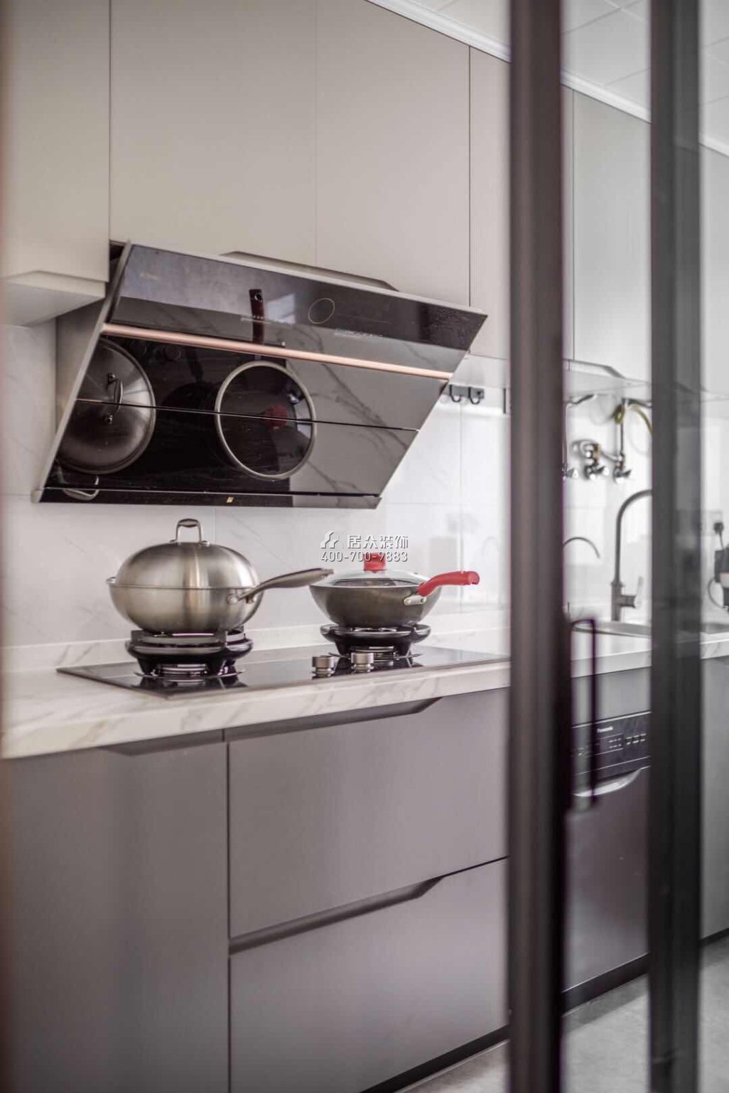 科苑學里110平方米現代簡約風格平層戶型廚房裝修效果圖