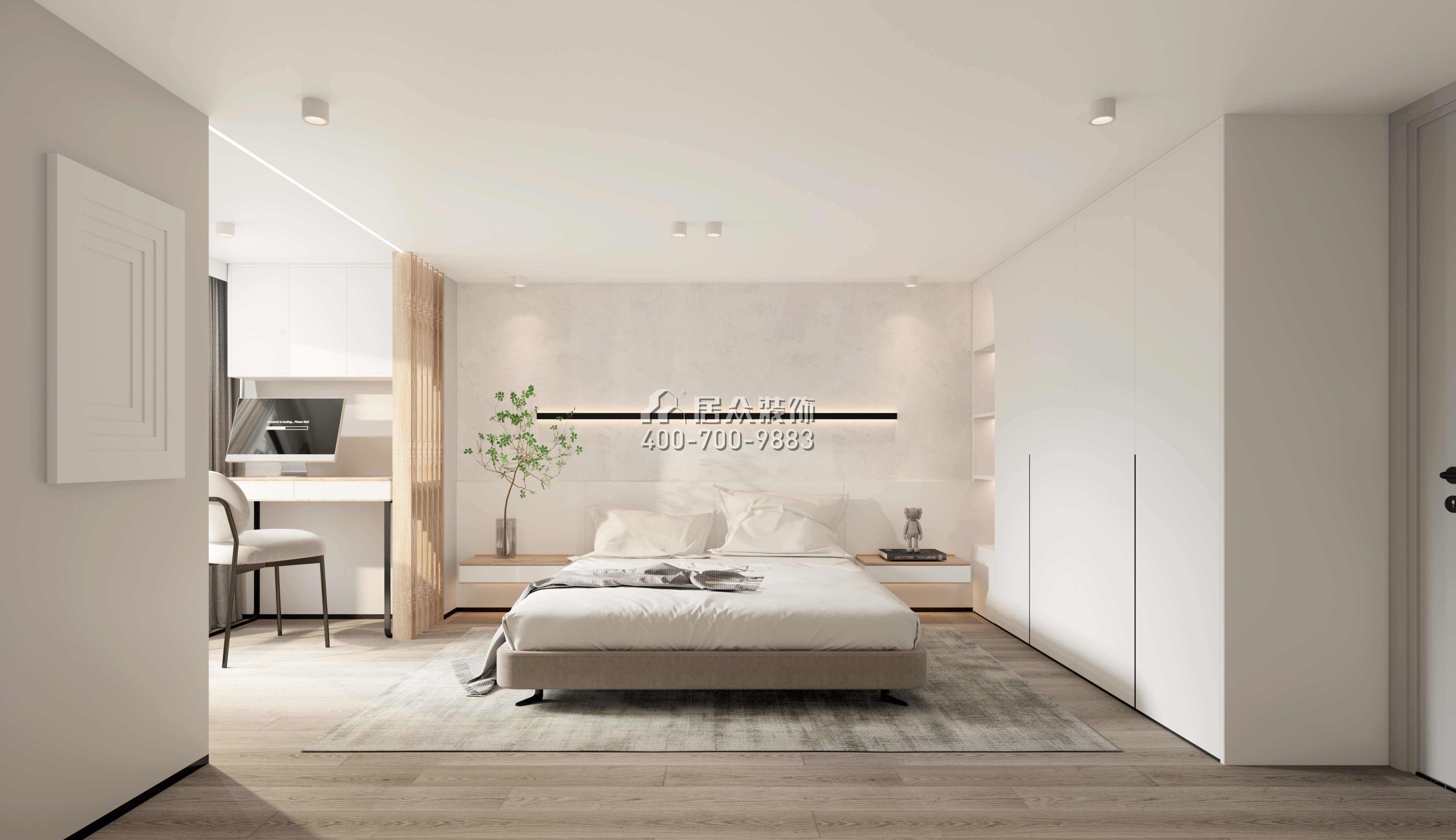 万科臻湾汇120平方米现代简约风格复式户型卧室装修效果图