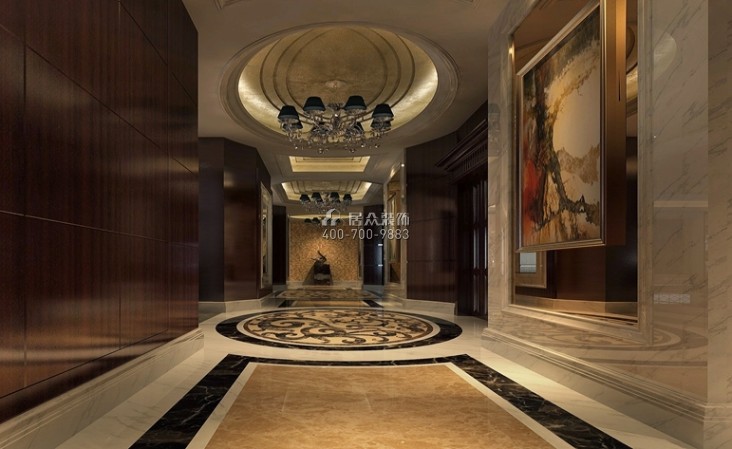 雅居乐中心广场190平方米新古典风格平层户型客厅装修效果图
