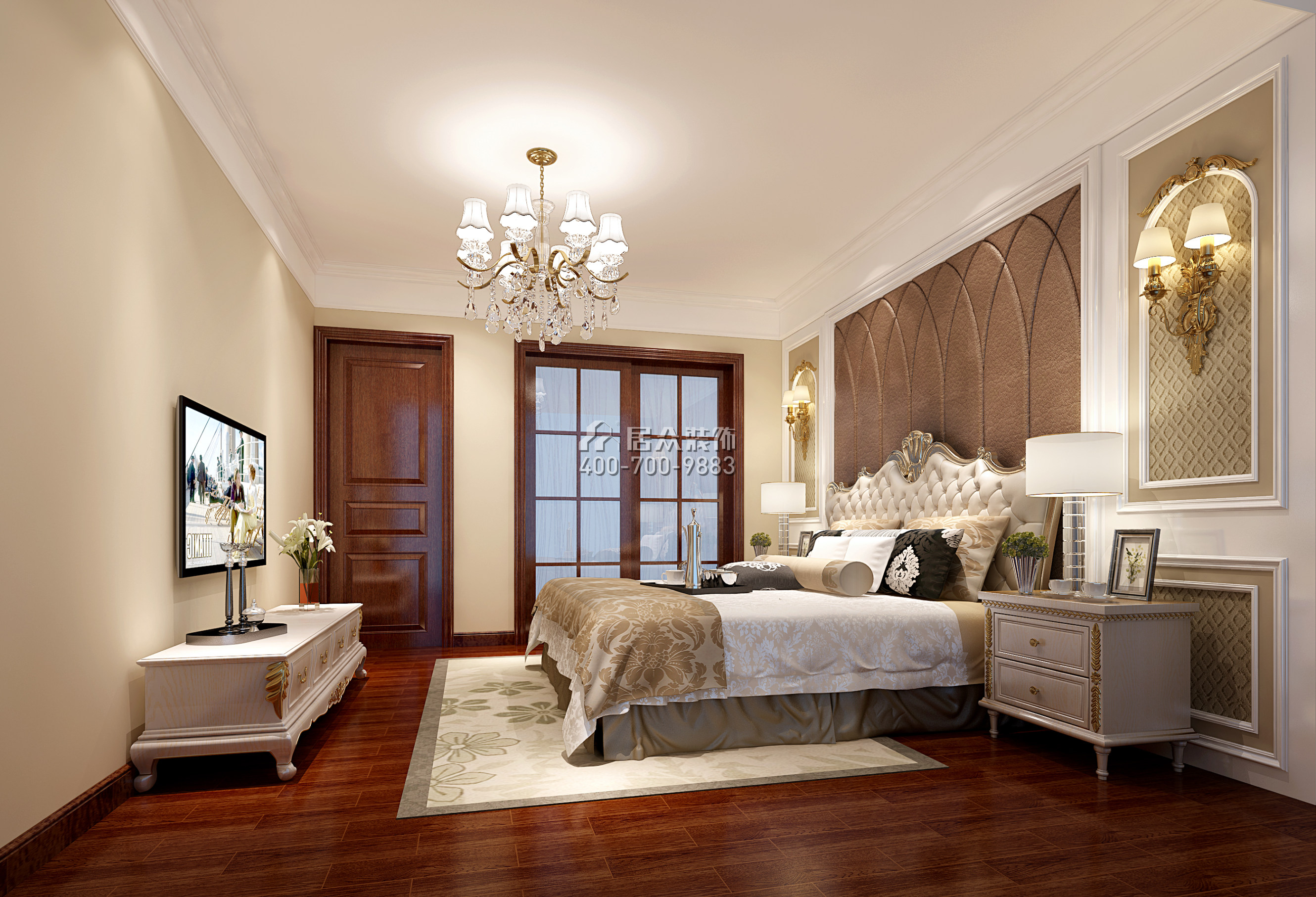 幸福城二期189平方米欧式风格复式户型卧室装修效果图