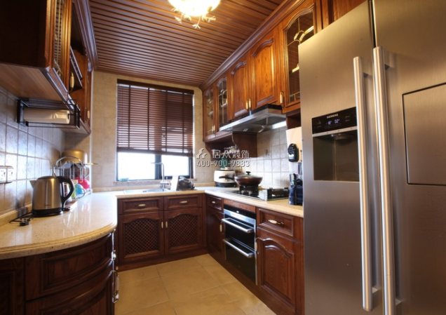 复地188平方米美式风格平层户型厨房装修效果图