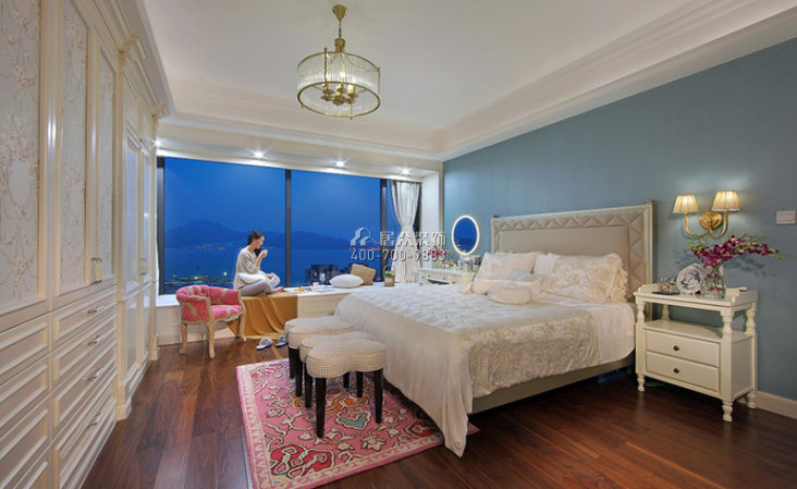 锦绣花园龙华288平方米美式风格平层户型卧室装修效果图