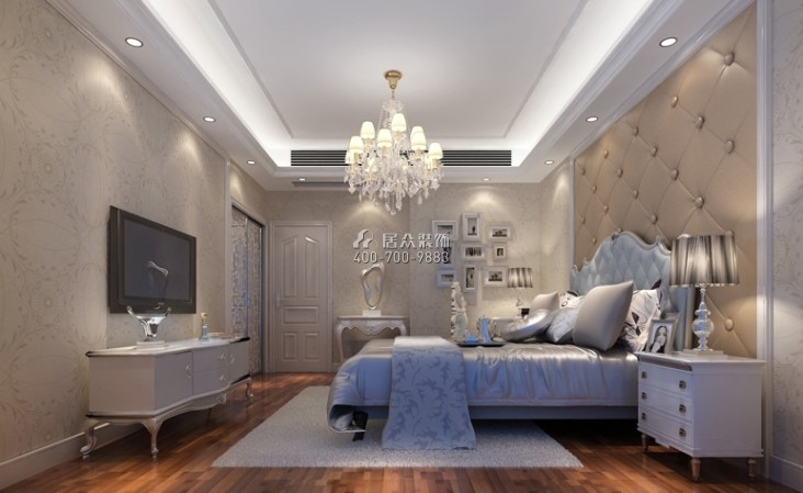 中骏广场208平方米欧式风格平层户型卧室装修效果图