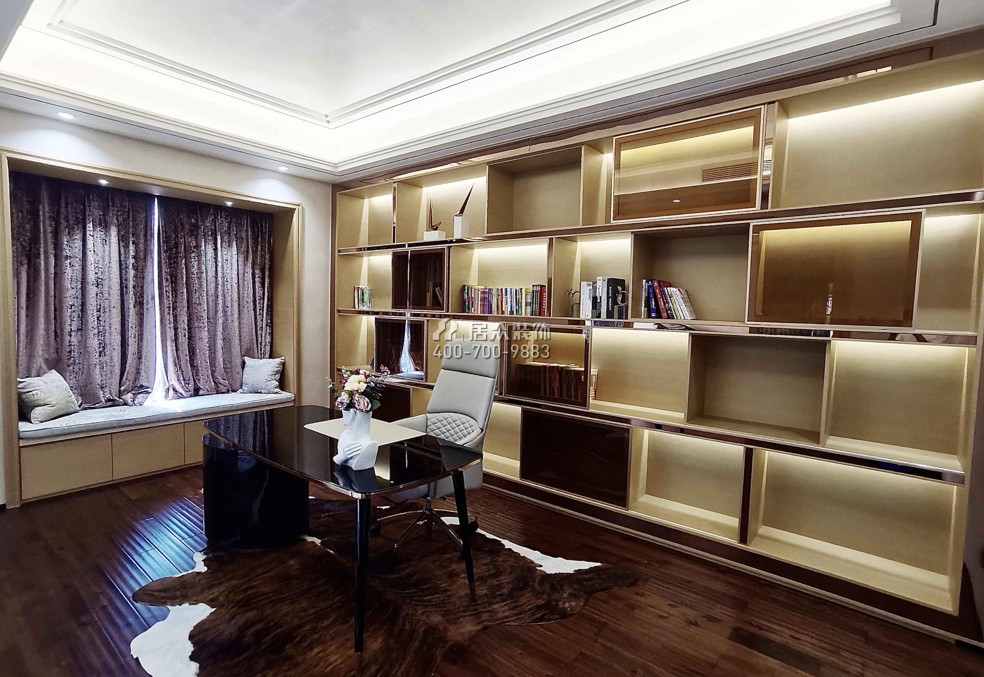 海逸豪庭御峰321平方米现代简约风格别墅户型书房装修效果图