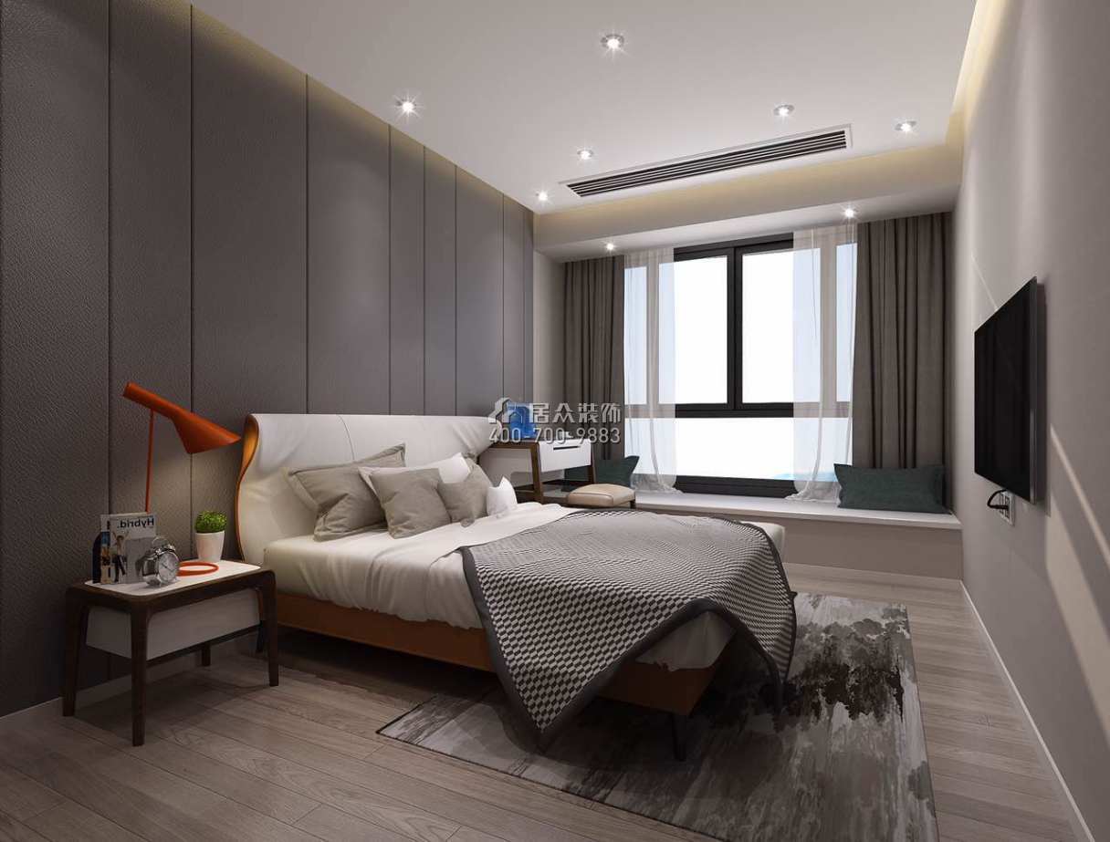 流金岁月200平方米现代简约风格平层户型卧室装修效果图