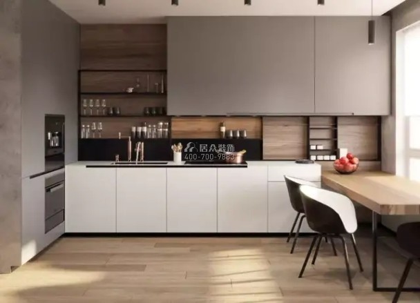 华发四季72平方米现代简约风格平层户型厨房装修效果图