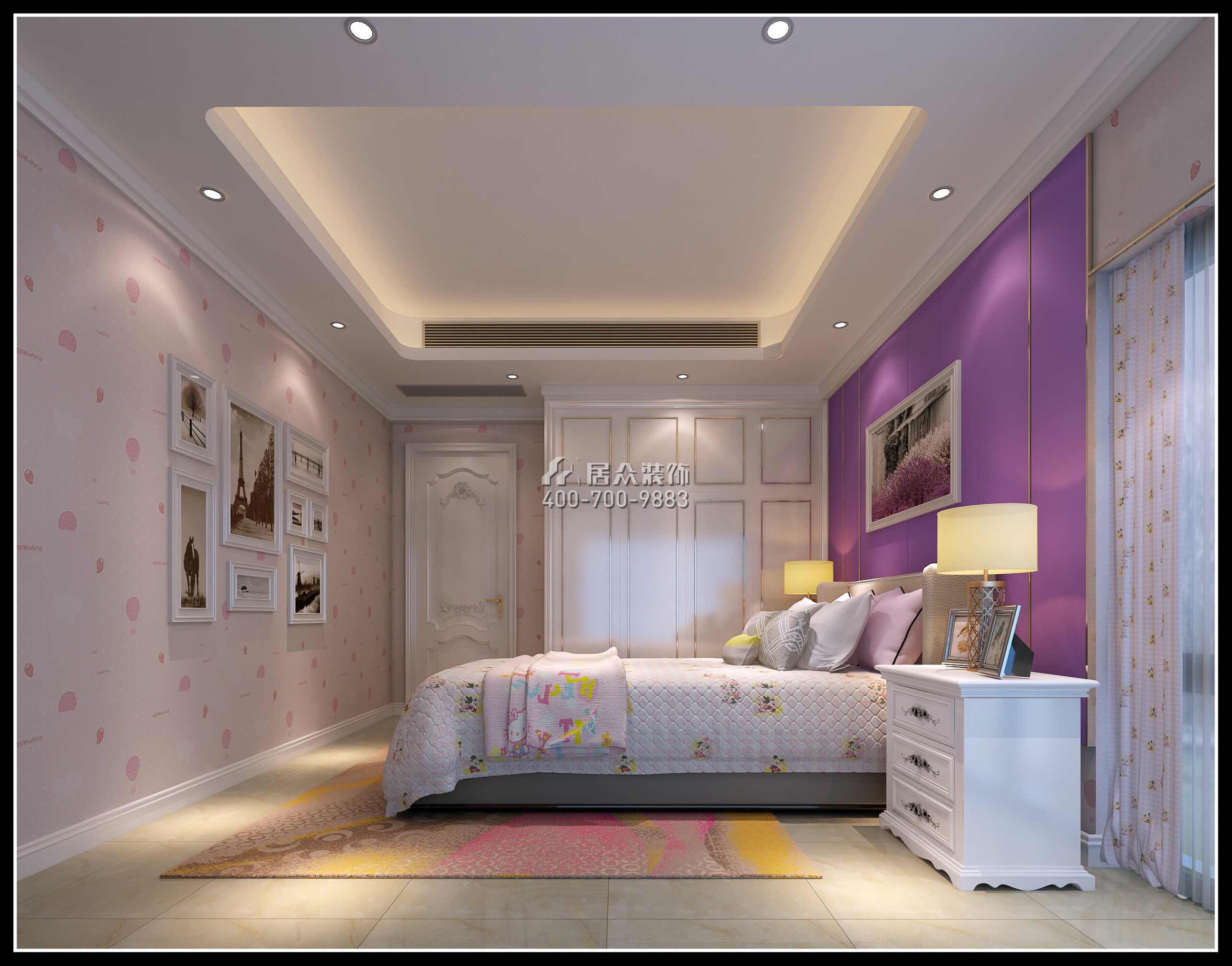 勤诚达140平方米欧式风格平层户型卧室装修效果图
