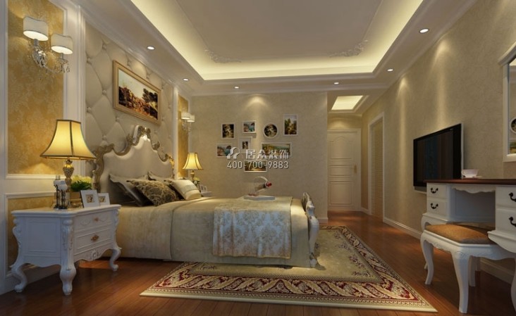 保利花城160平方米欧式风格平层户型卧室装修效果图
