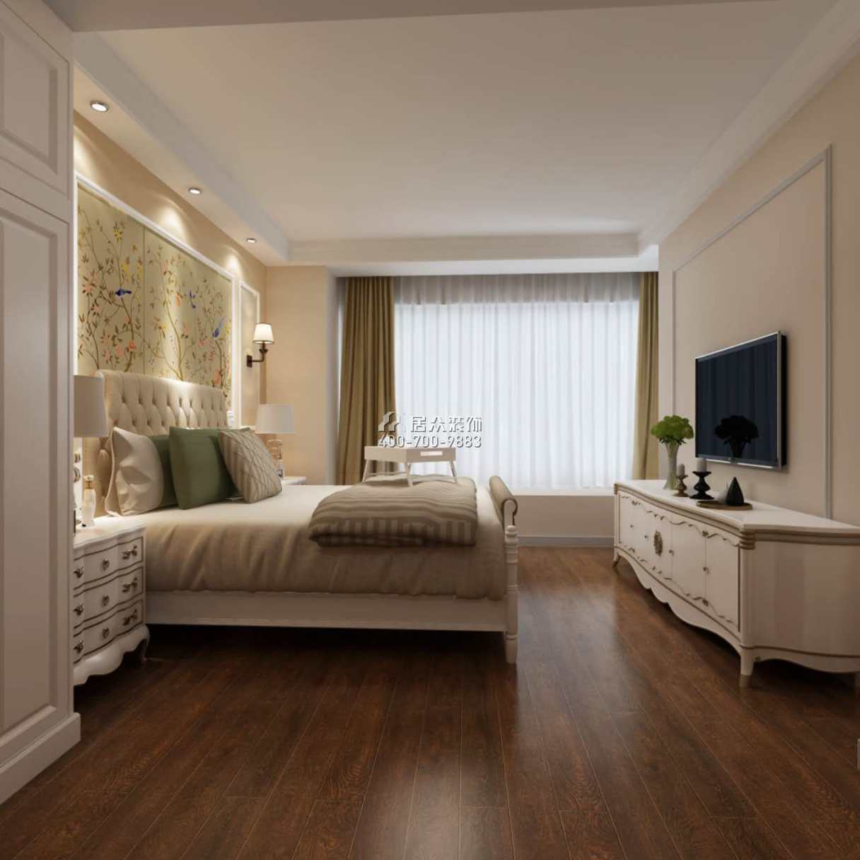 华发山庄191平方米欧式风格平层户型卧室装修效果图