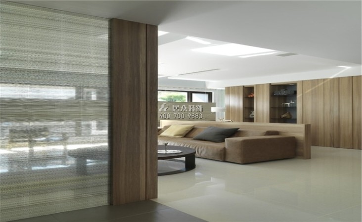 云安陽光城121平方米現代簡約風格平層戶型客廳裝修效果圖