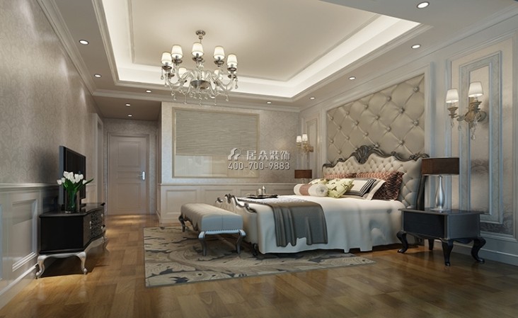 新世界花园210平方米欧式风格平层户型卧室装修效果图