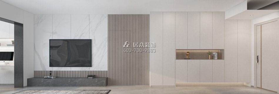 華暉云門100平方米現代簡約風格平層戶型客廳裝修效果圖