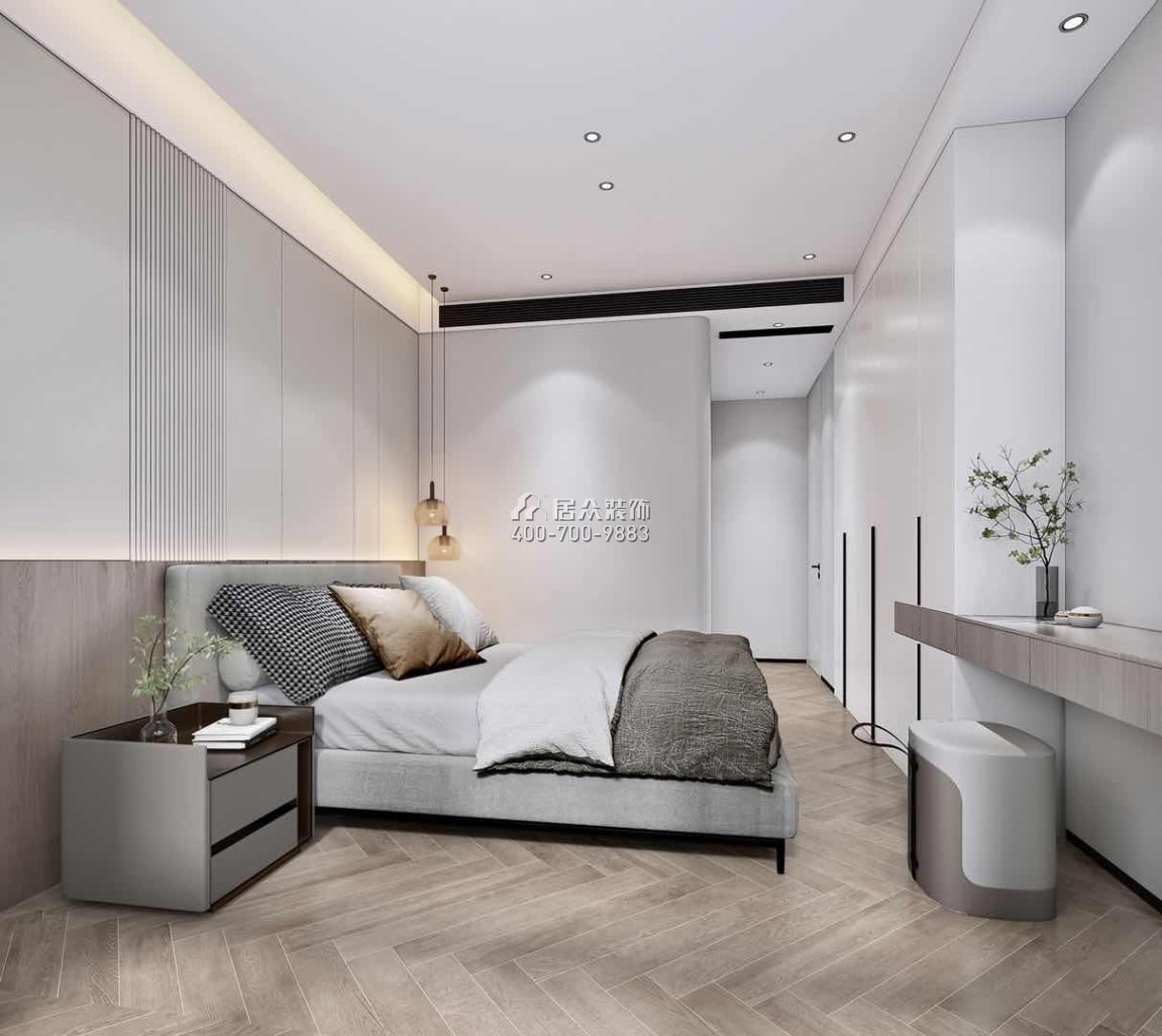 天健天骄123平方米现代简约风格平层户型卧室装修效果图