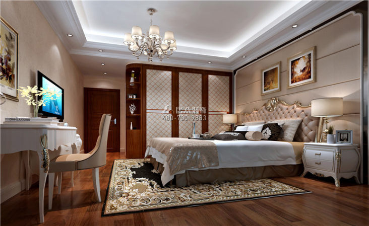 格蘭名筑145平方米歐式風格平層戶型臥室裝修效果圖
