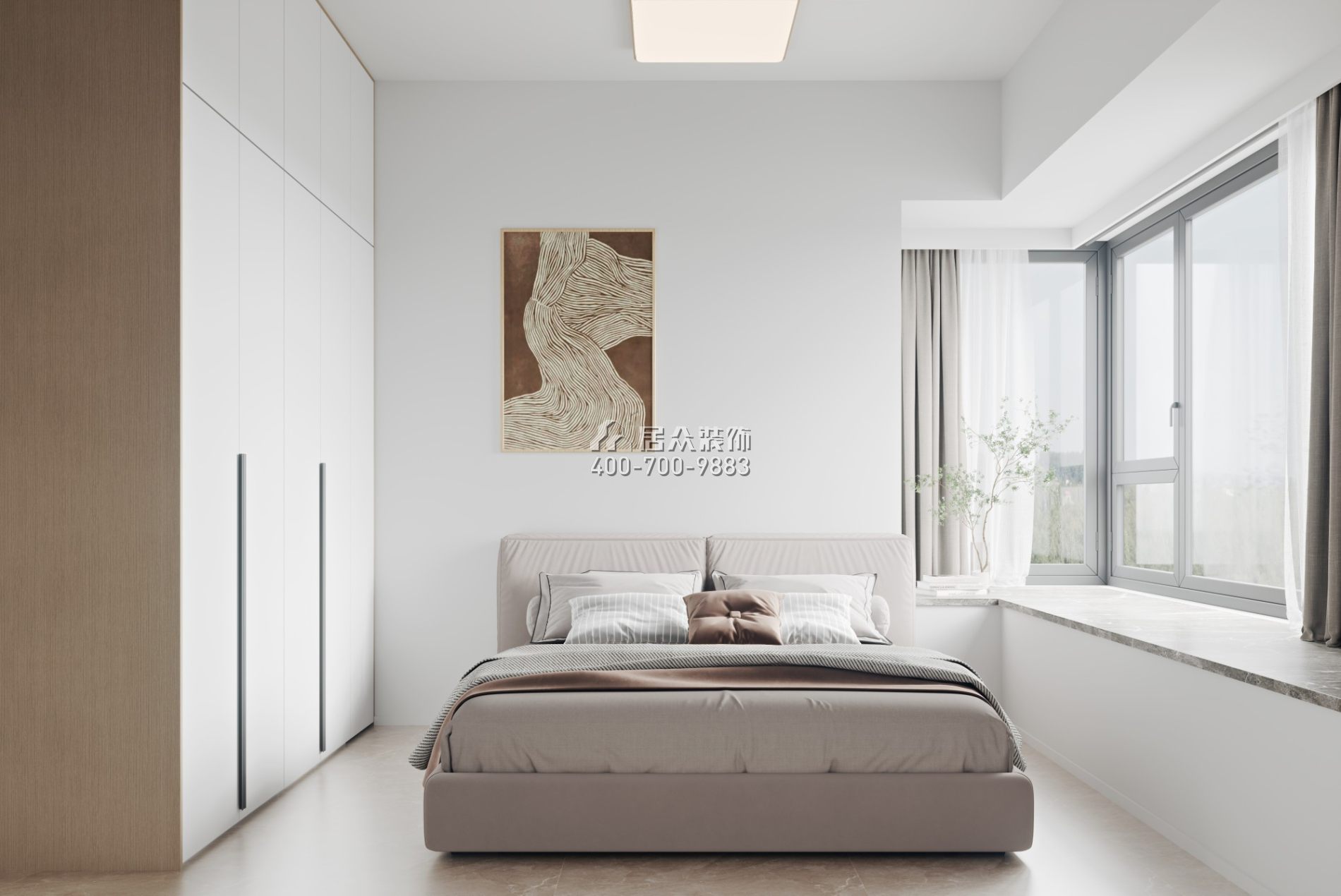 京师家园100平方米其他风格平层户型卧室装修效果图